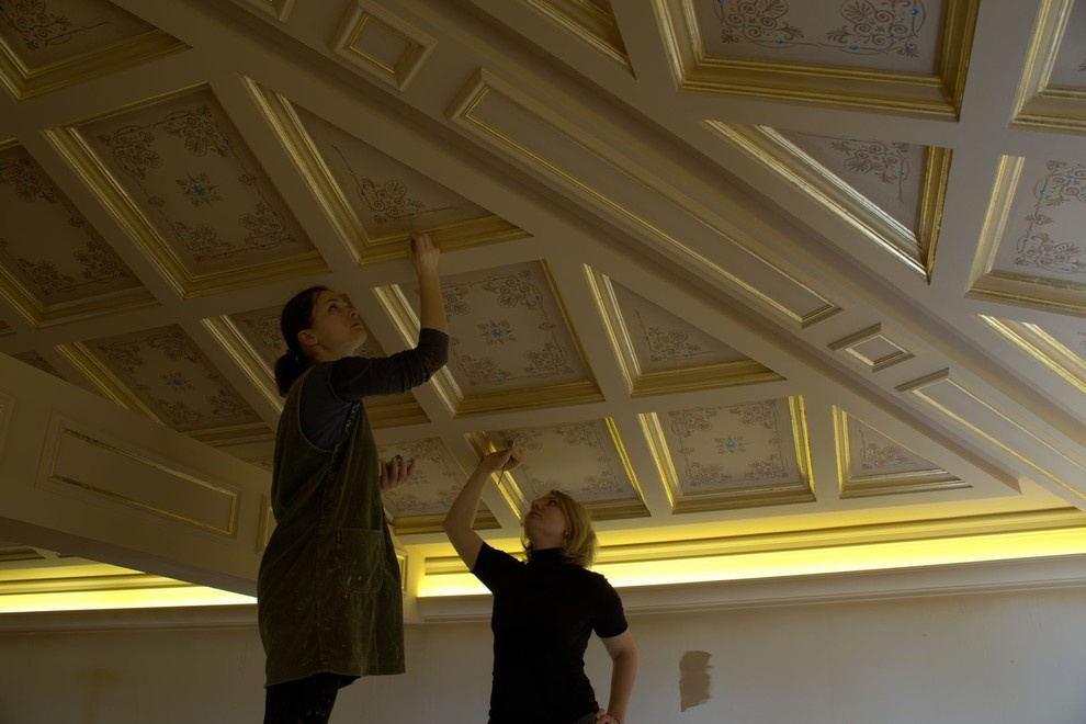 Оформление  кесонных потолков