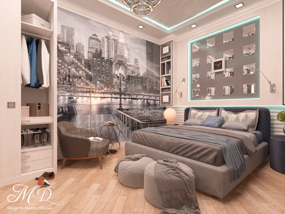 Обложка проекта: Интерьер комнаты в частном доме для молодого человека: "BIG CITI LIFE"