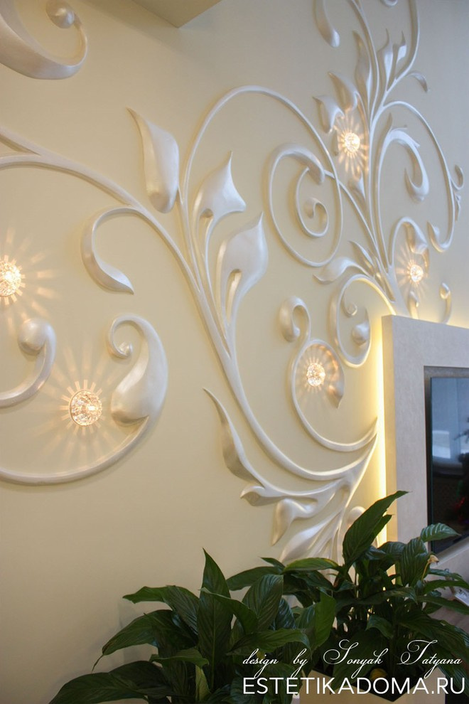 рельеф со встроенными светильниками