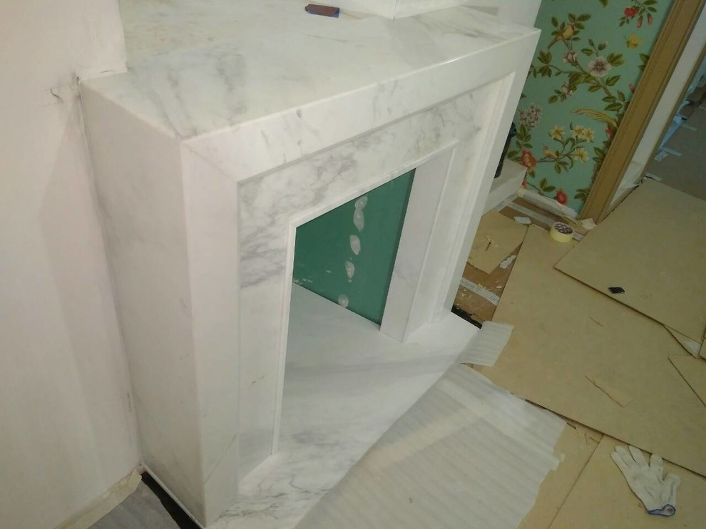 Обложка проекта: Биокамин из мрамора Волокас