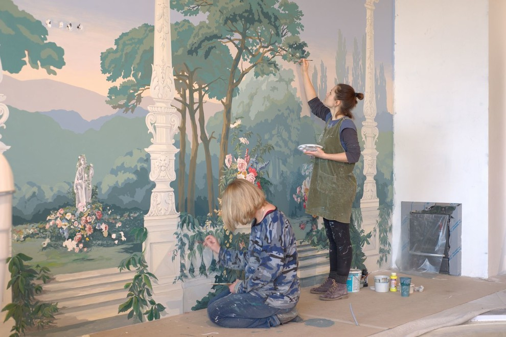 Роспись в бассейне " Итальянский сад"