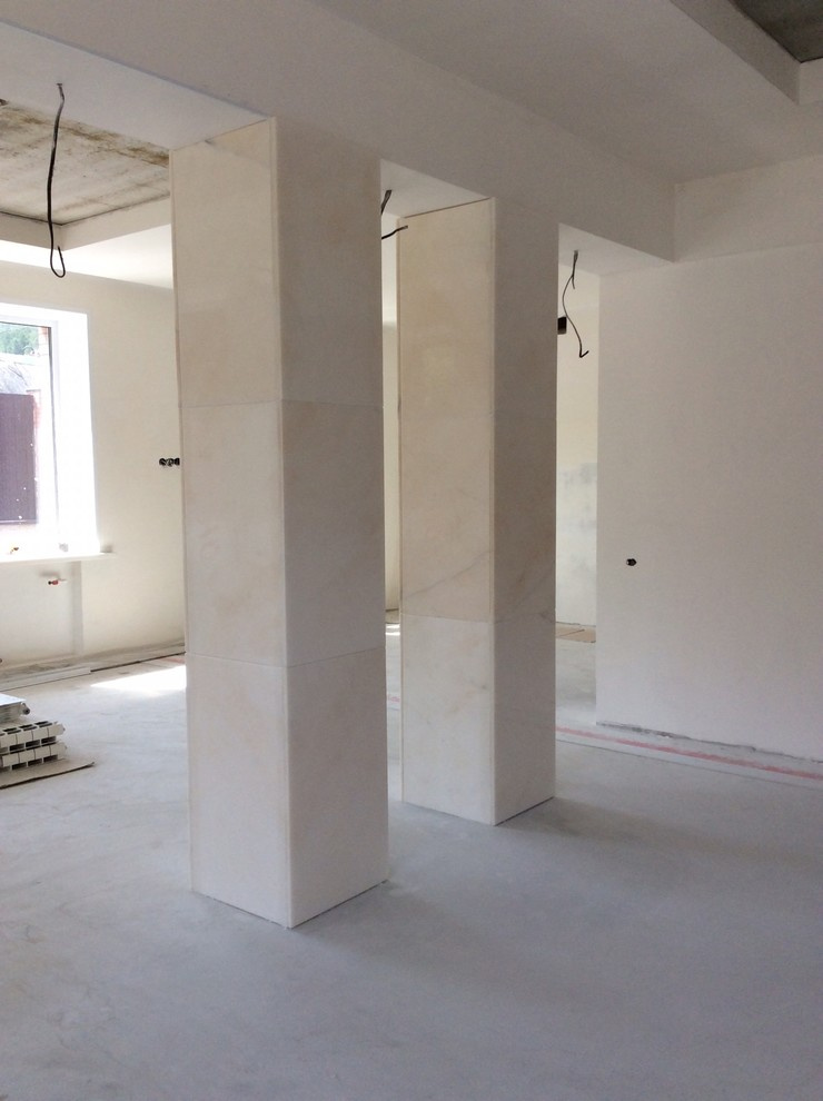 Облицовка колонн и камина