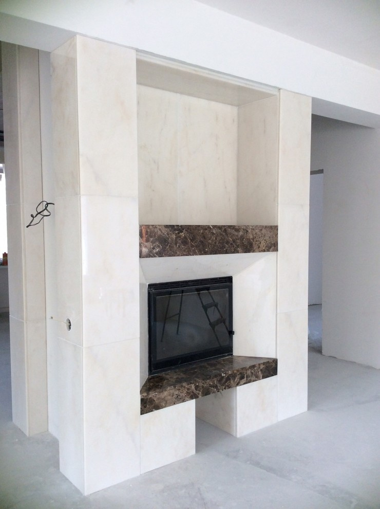 Облицовка колонн и камина