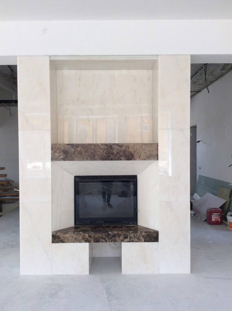 Облицовка колонн и камина