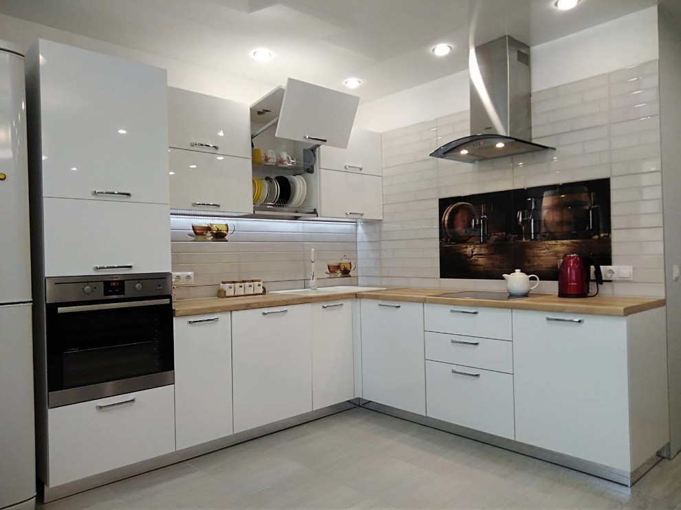 Обложка проекта: Кухня Белый глянец