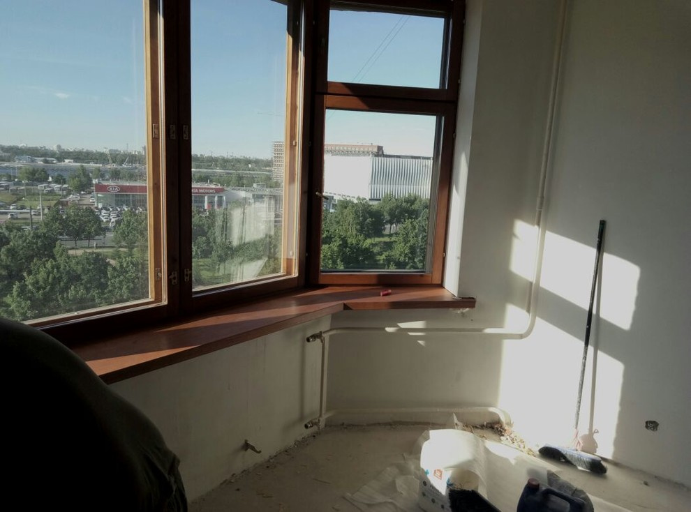 Эркерный подоконник из дуба для заказчика их Санкт-Петербурга