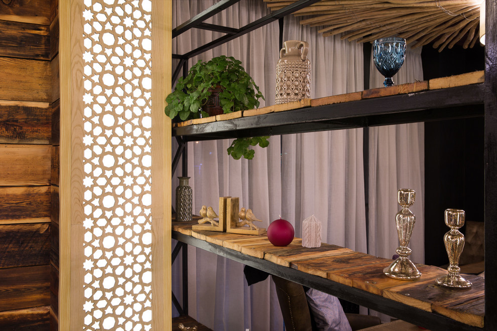 Съемка дизайна освещения в ресторане Огни Баку