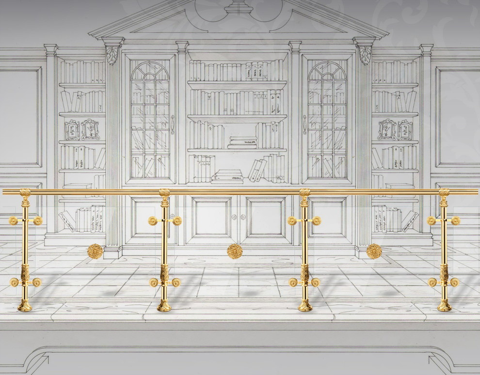 Обложка проекта: Литое ограждение со стеклом.