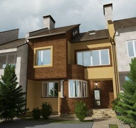 Дизайн фасада таунхауса