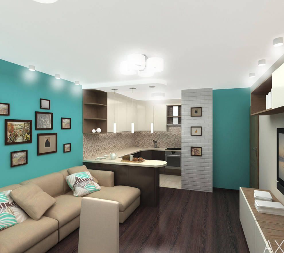 Обложка проекта: Интерьер с бирюзовым цветом