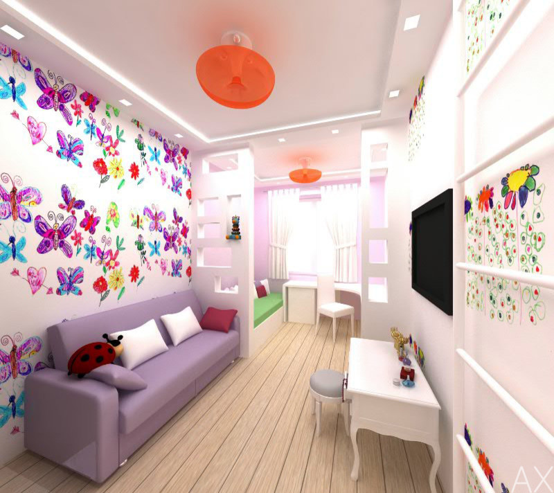 Интерьер с элементами лофта