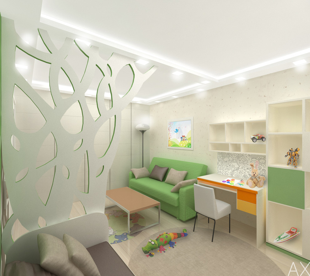 Интерьер с деревом