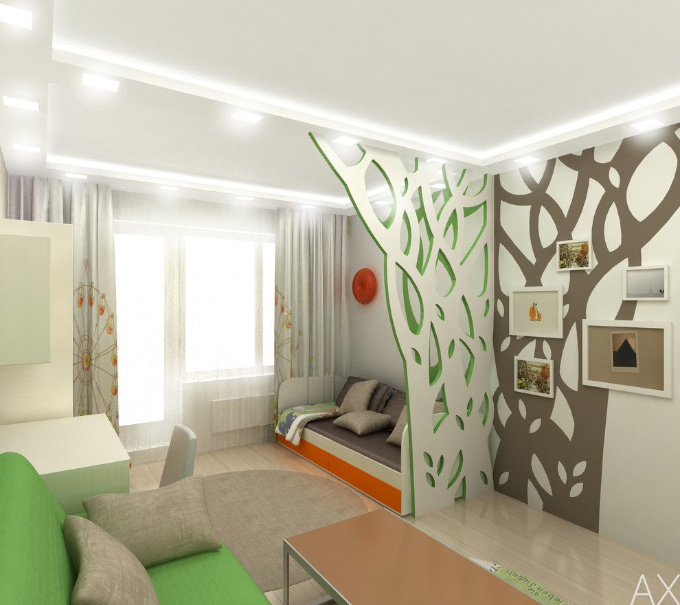 Интерьер с деревом