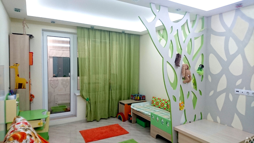 Интерьер с деревом