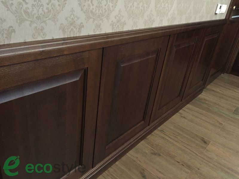 Интерьер кабинета из массива ясеня