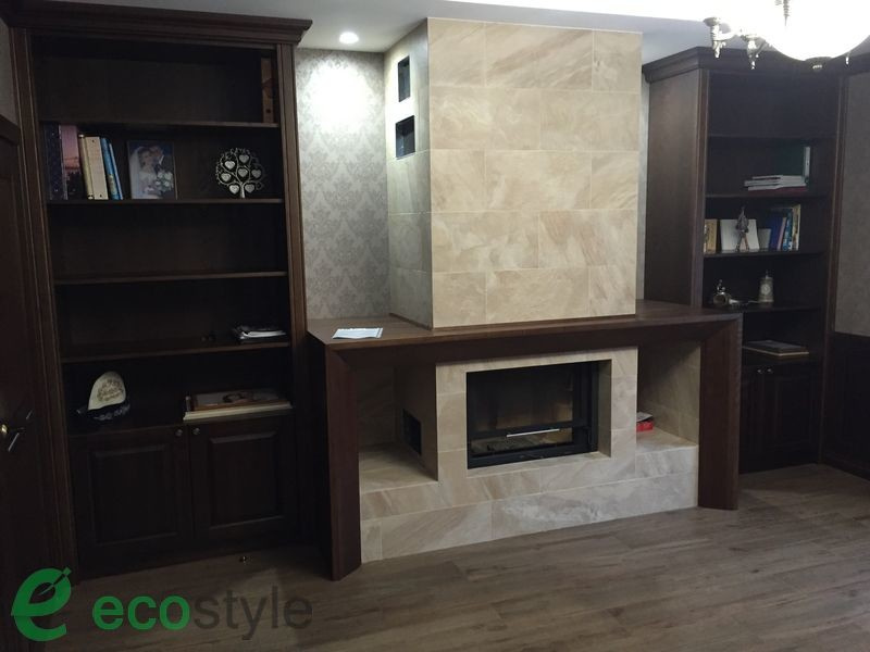 Обложка проекта: Интерьер кабинета из массива ясеня