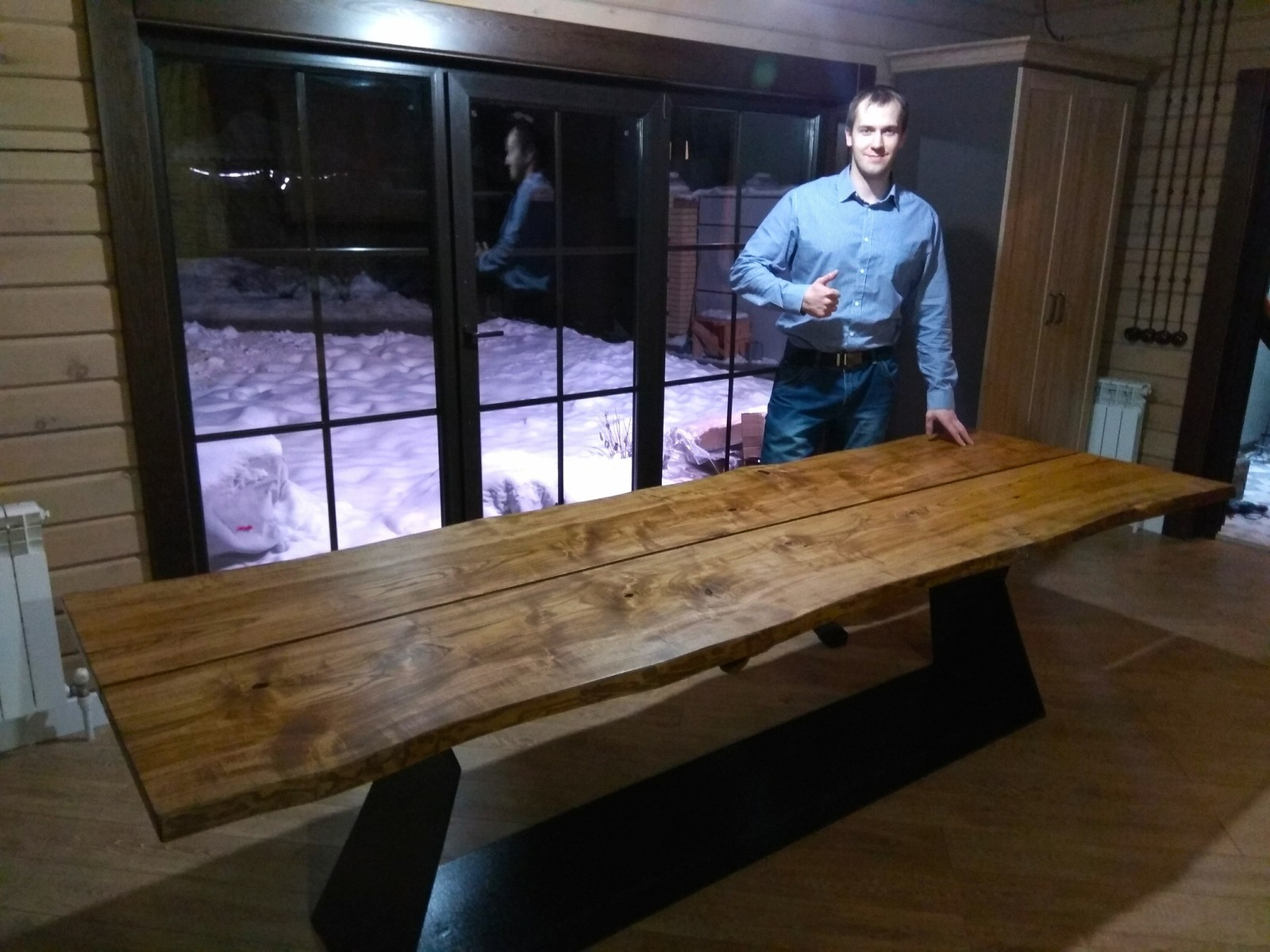 Обложка проекта: Стол из слэбов ясеня