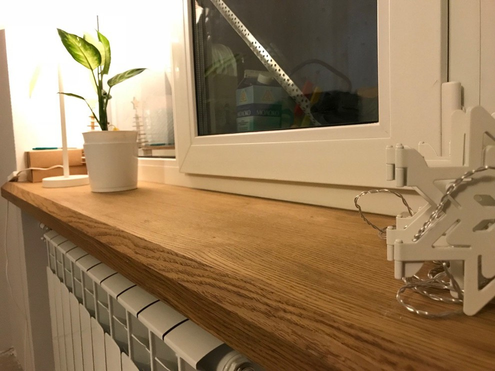 Подоконник коллекция "Classic" шпон дуб, профиль Эмполи