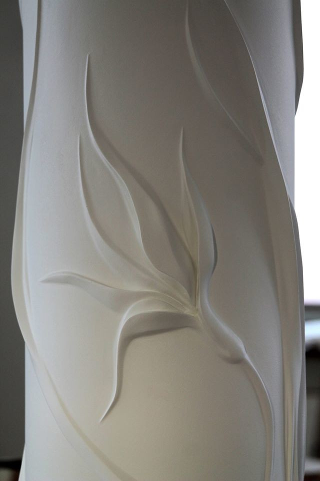 Изготовление барельефа на колонне и стене в частном доме.