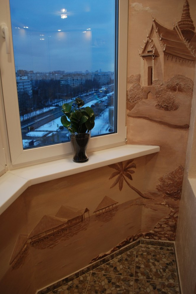 Роспись стен балкона