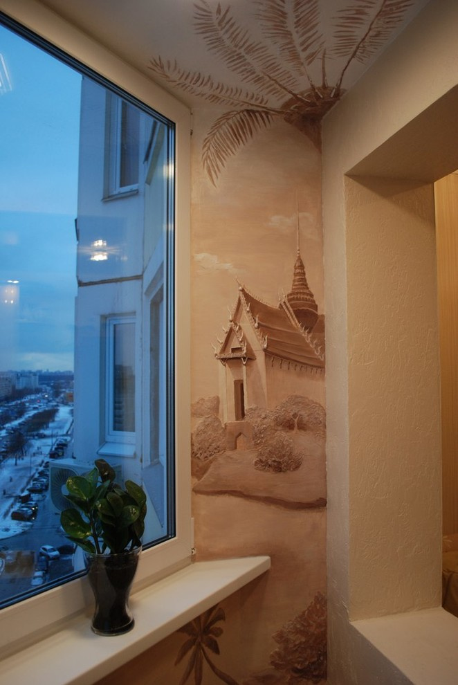 Роспись стен балкона