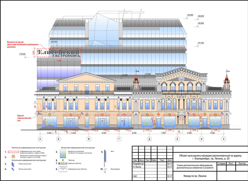 Обложка проекта: Паспорт фасадов торгово-делового центра Европа в Екатеринбурге