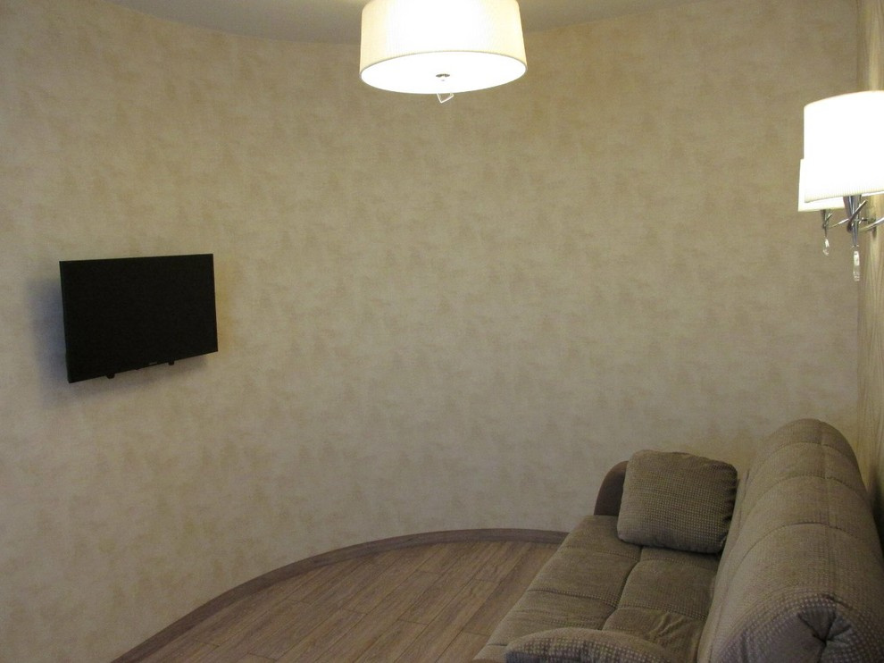 Перепланировка студии, выделение спальни.