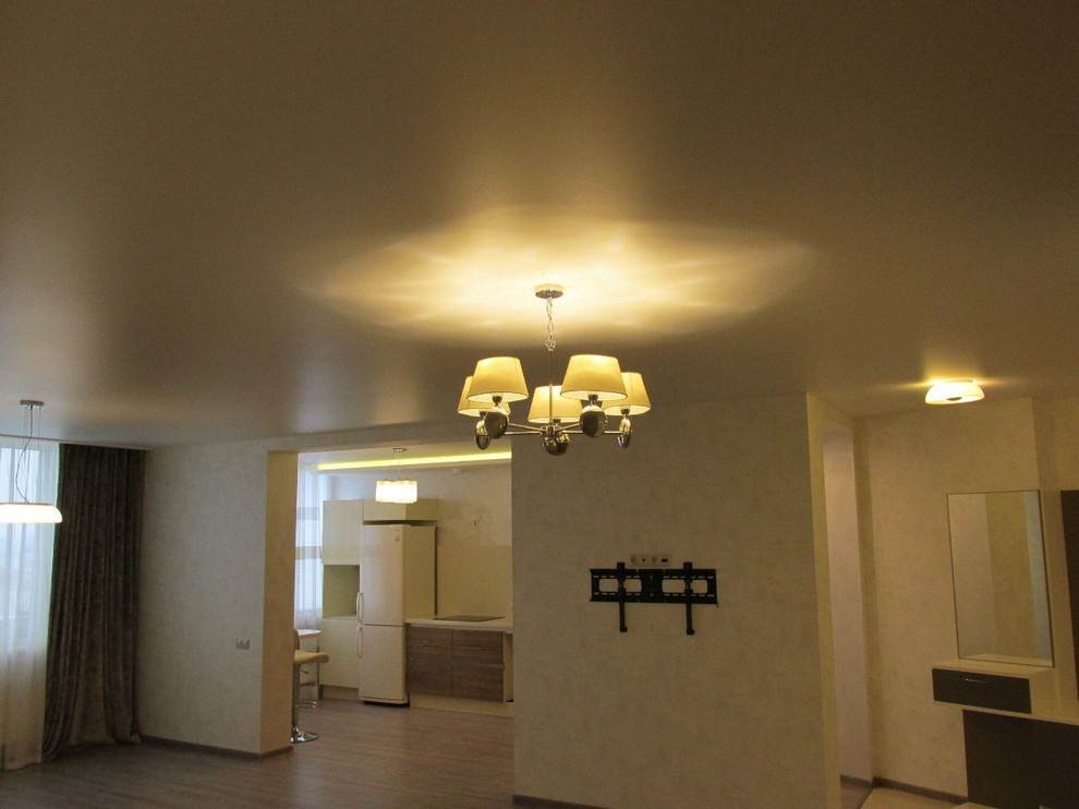 Перепланировка студии, выделение спальни.