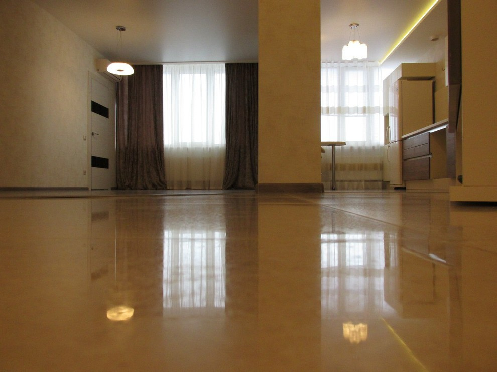 Перепланировка студии, выделение спальни.