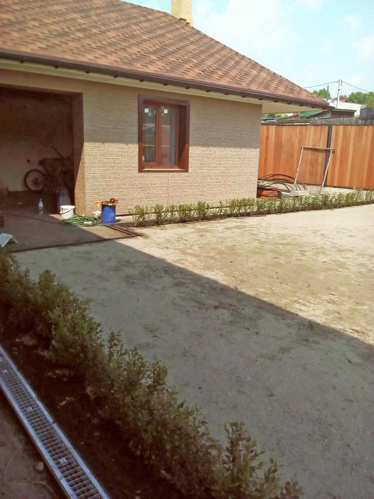 Посев газона и немного посадок