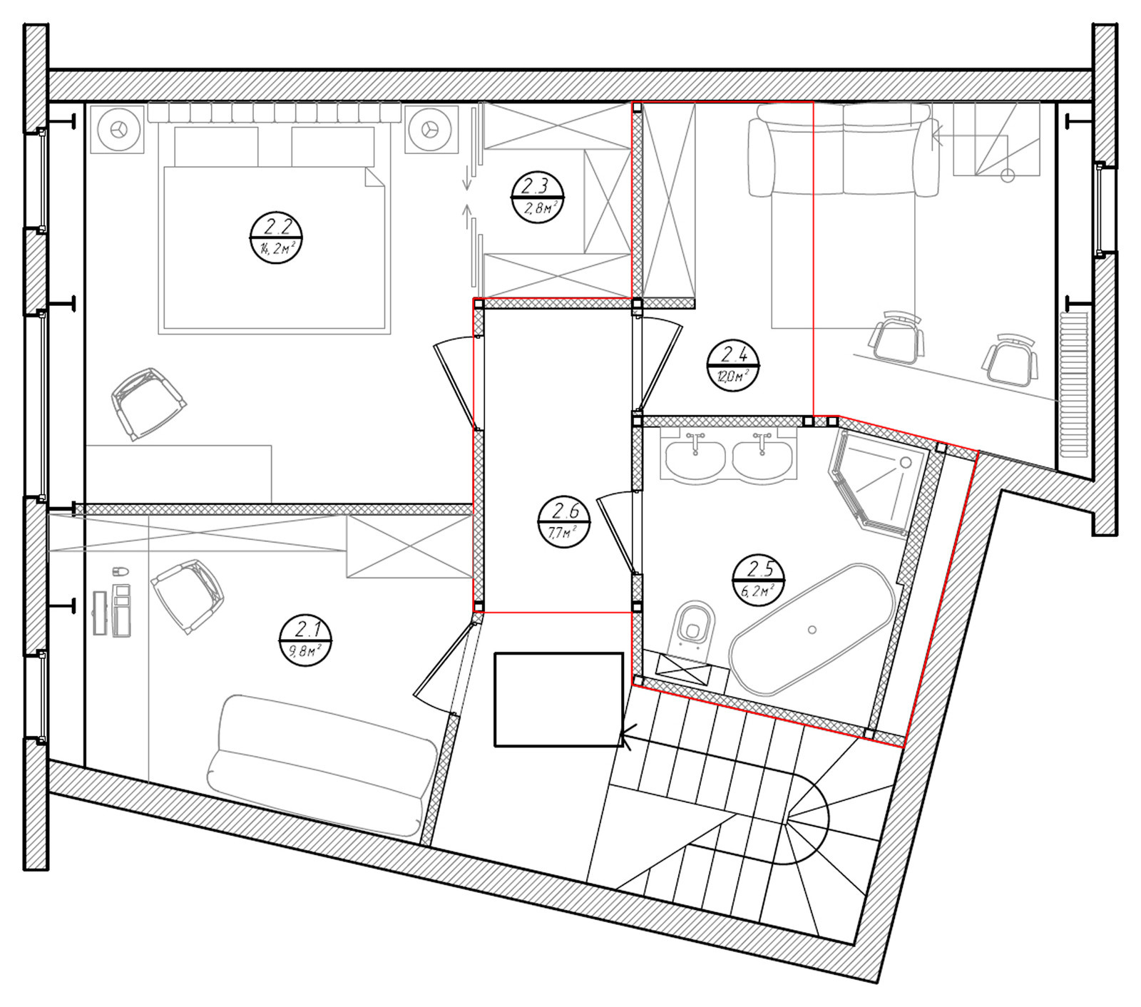Дизайн проект Квартиры 115 м2