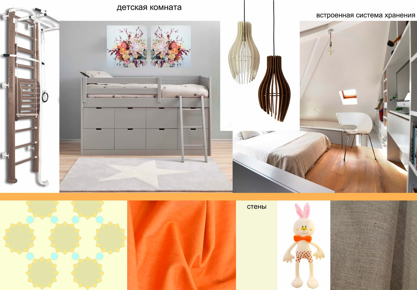 загородный дом 2 й этаж детская комната