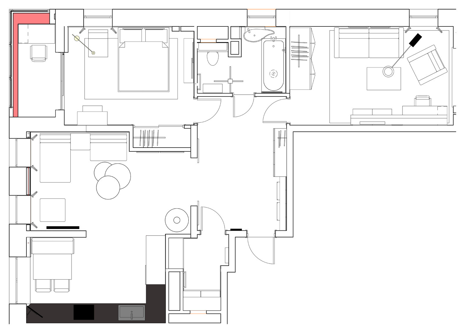 Обложка проекта: Квартира в Москве с узкими окнами