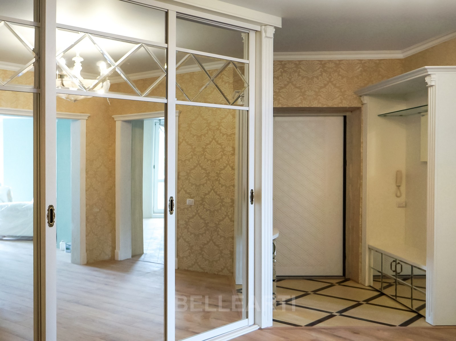 Обложка проекта: Шкаф купе  Bellearti с зеркальным панно г .Уфа ул. Коммунистическая