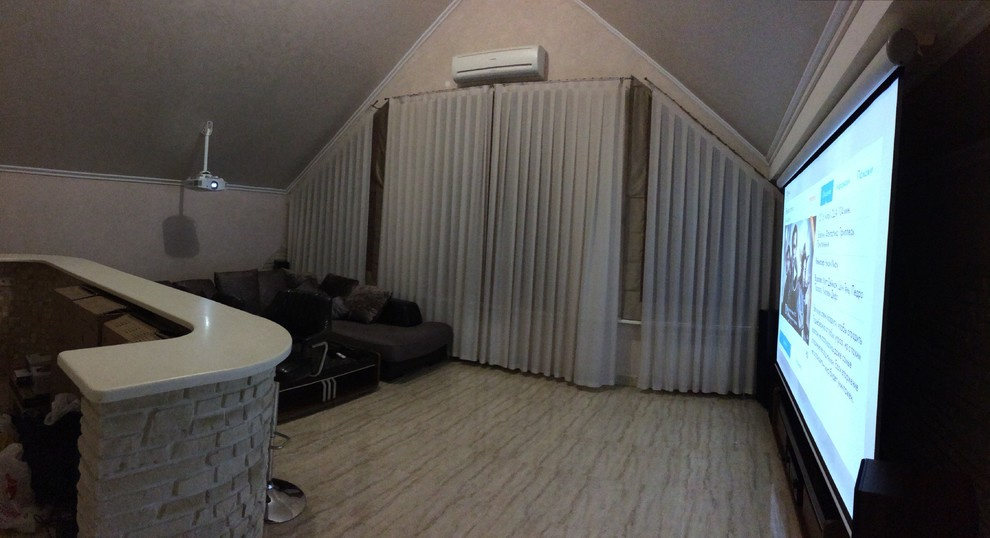 Домашний кинотеатр в lounge-зоне