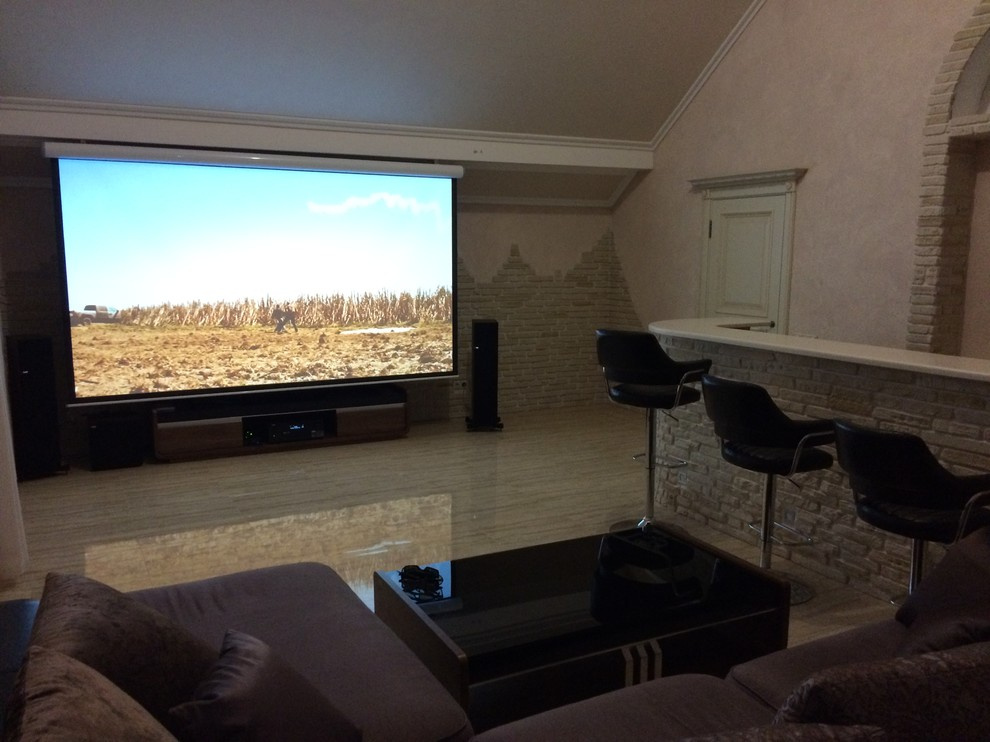 Домашний кинотеатр в lounge-зоне