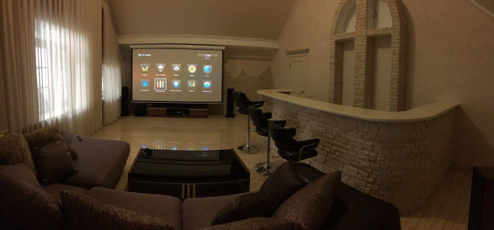 Домашний кинотеатр в lounge-зоне