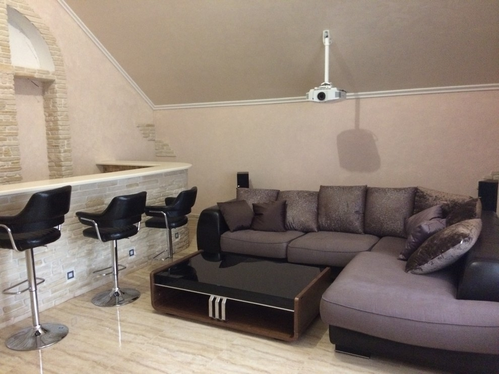 Домашний кинотеатр в lounge-зоне