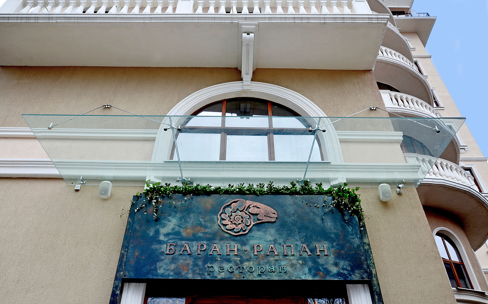 Стеклянный козырек