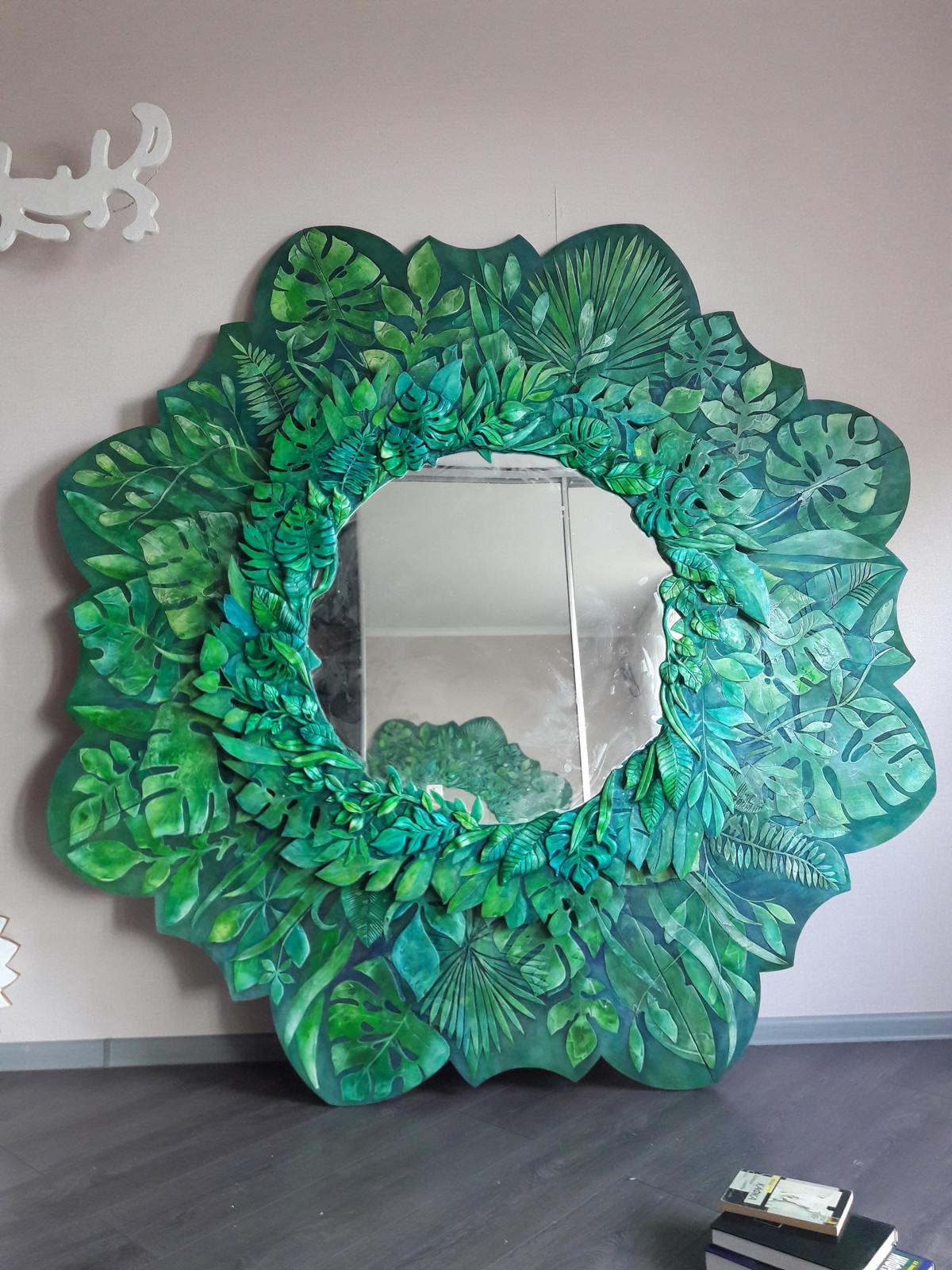 зеркальное панно с подсветкой "Лесная Мандала"