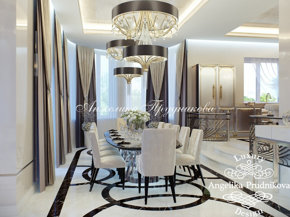 Дизайн-проект интерьера загородного дома в стиле АрДеко в поселке Миллениум Парк