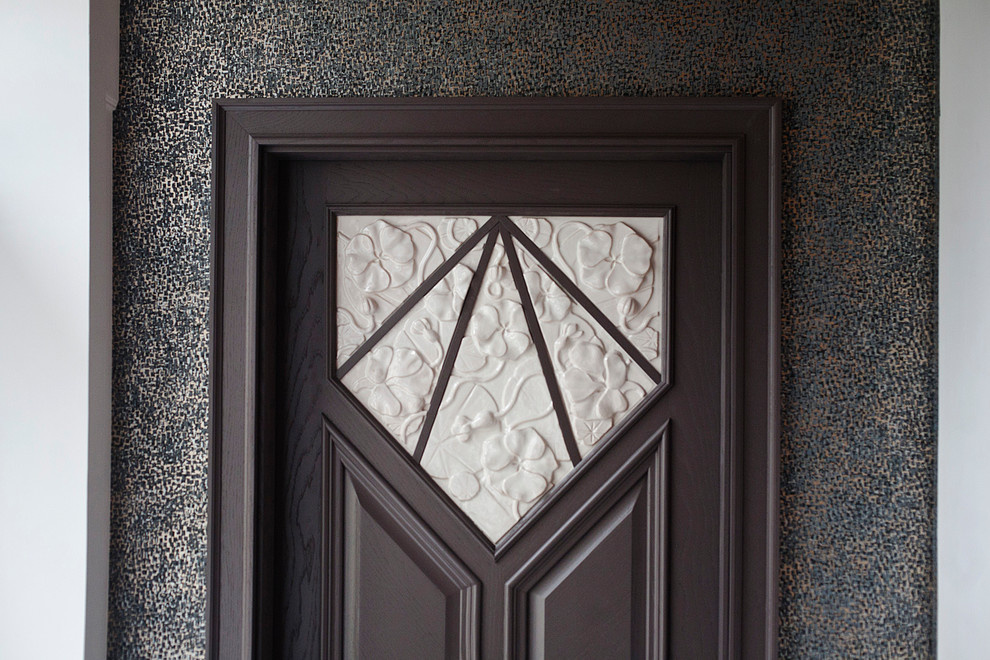 Дверные вставки с цветами настурции