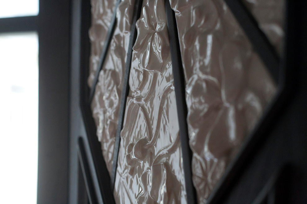 Дверные вставки с цветами настурции