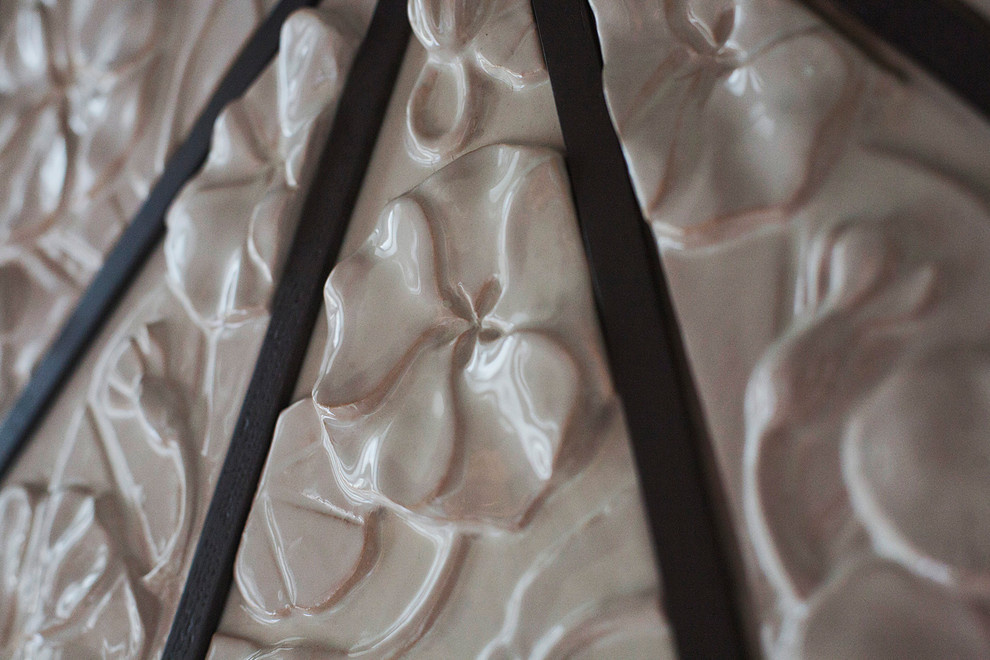 Дверные вставки с цветами настурции