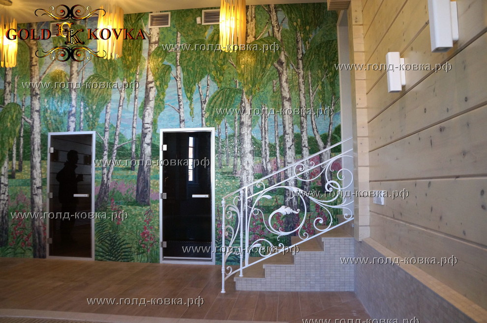 Лестничный марш (перила внутри дома)