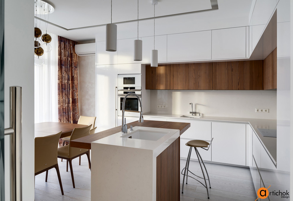 Дизайн кухни в светлых тонах