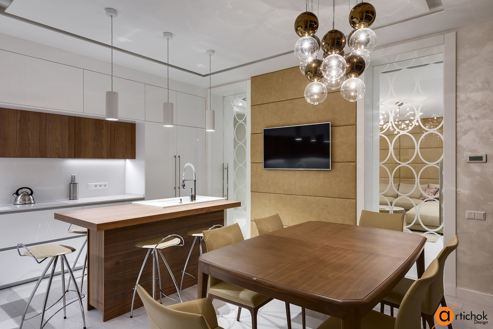 Оригинальное освещение кухни