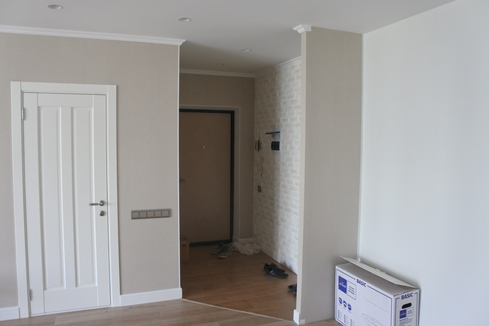 Интерьер кухни гостиной в ЖК Ожогино