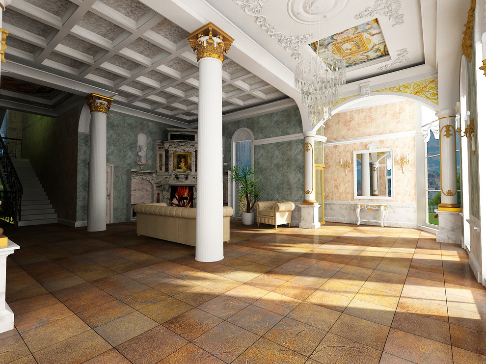 Двухэтажный дом с бассейном выходом на крышу