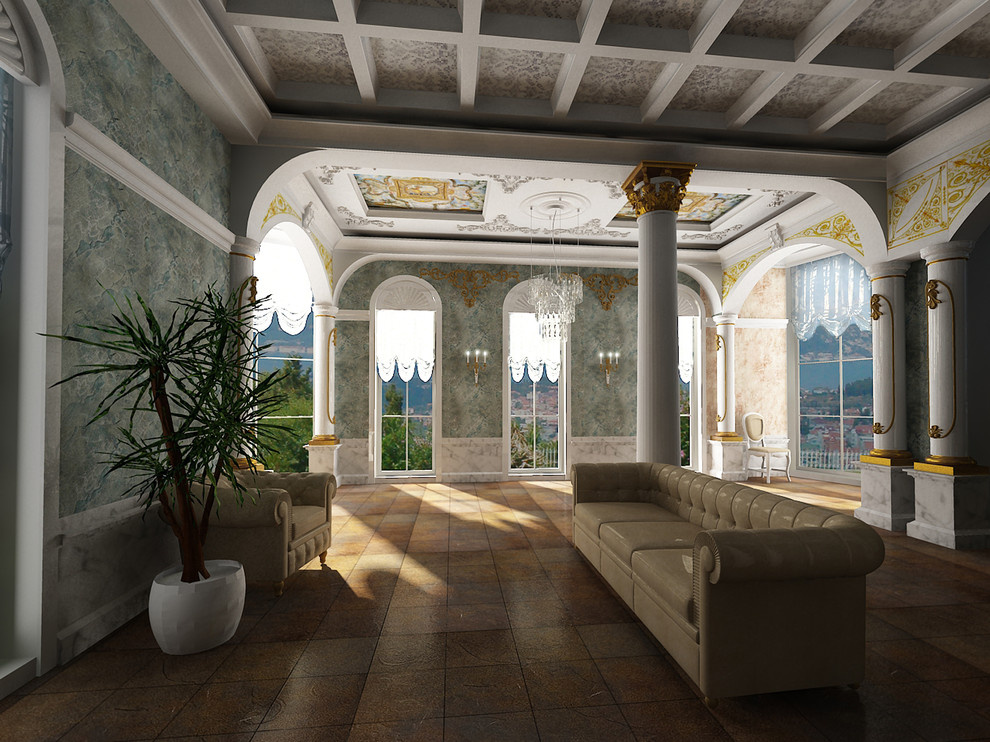 Двухэтажный дом с бассейном выходом на крышу